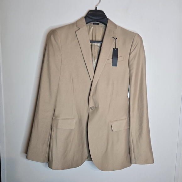 J.ferrar Florence Brown Suit Jacket Slim Size 38 R
